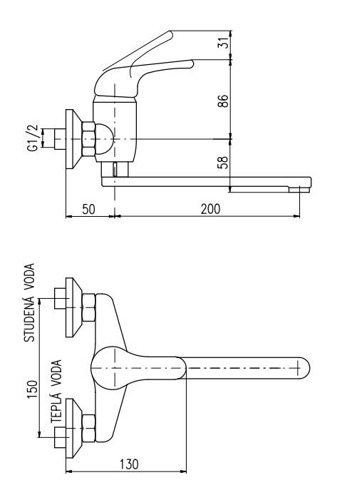 Смеситель универсальный Rav Slezak Svitava SA501.5/23