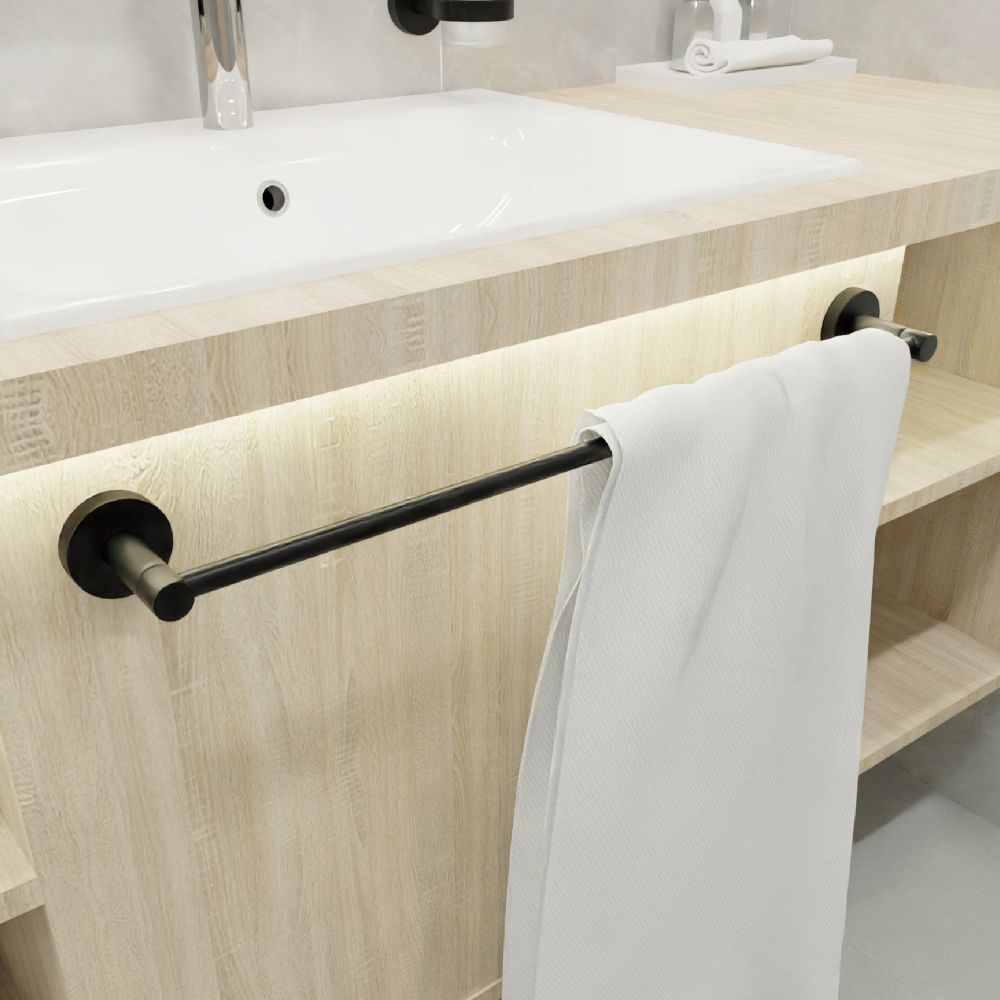 Полотенцедержатель FIXSEN COMFORT    BLACK FX-86001, черный матовый