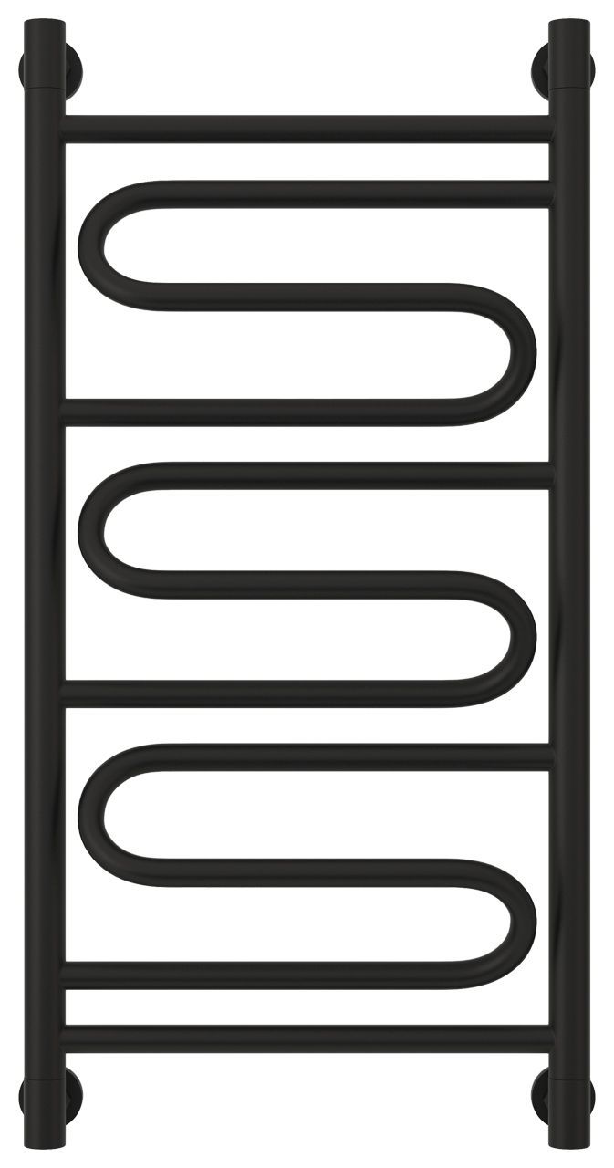 Полотенцесушитель водяной "ЭЛЕГИЯ+" 800х400 (Матовый чёрный)