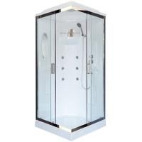 Душевая кабина Royal Bath HP 80х80 RB80HP2-T-CH с гидромассажем стекло прозрачное задняя стенка Белая Душевая кабина Royal Bath HP 80х80 RB80HP2-T-CH с гидромассажем стекло прозрачное задняя стенка Белая