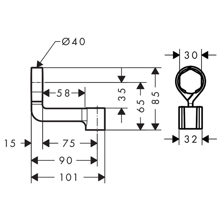 HG Porter Reno Держатель для ручного душа, настенный, цвет: хром HG Porter Reno Держатель для ручного душа, настенный, цвет: хром