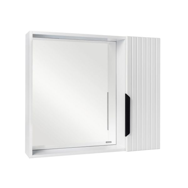 Зеркальный шкаф VIANT "Сицилия" 80 правый без света белый 160x800x700 (VSIC80BEL-ZSH)