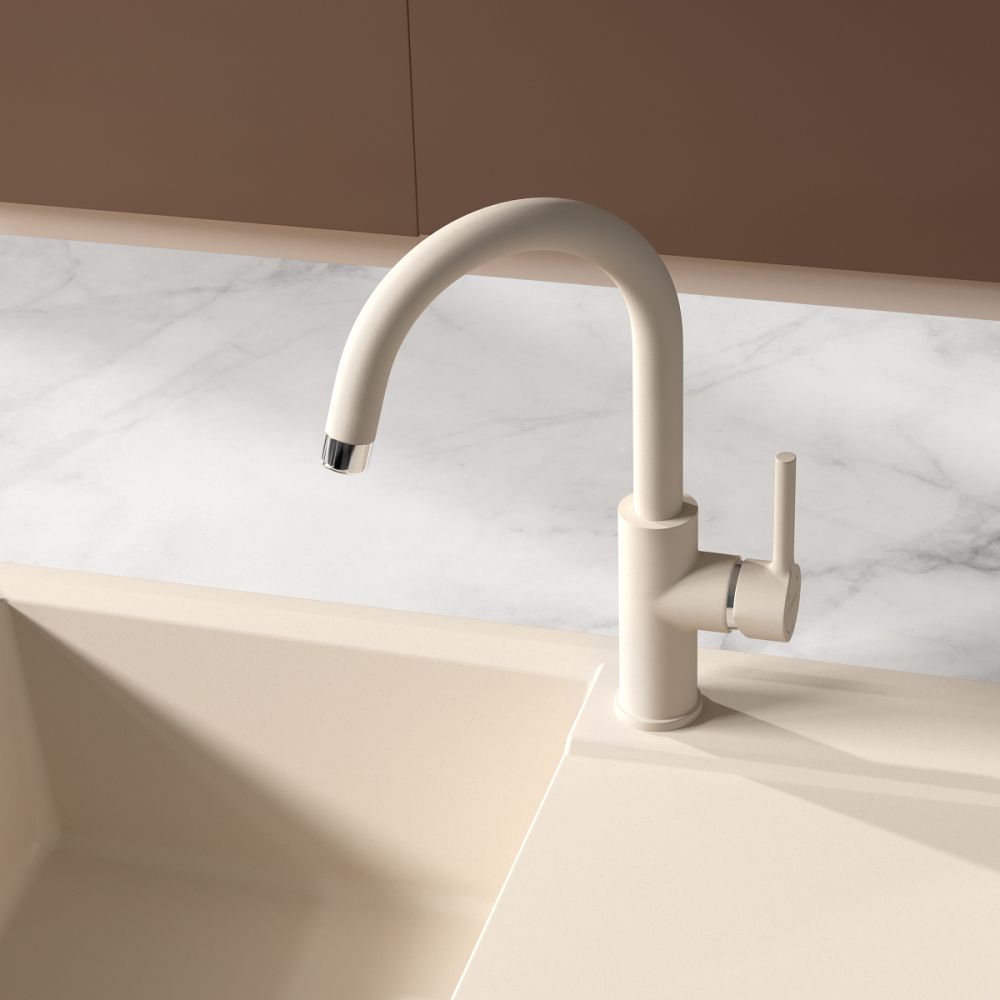 Смеситель для кухни Lemark COMFORT с подключением к фильтру питьевой воды, цвет: шампань (LM3073PSH), артикул LM3073PSH