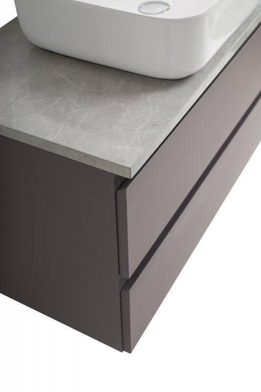 KRAFT База под раковину подвесная с фрезерованными ручками по всей длине фасада с двумя выкатн. ящ., Еловый Мат., 1000x455x500, KRAFT-1000-2C-SO-VO, артикул KRAFT-1000-2C-SO-VO