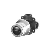 Stella Timeaster Встраиваемый переключатель для душа 0/153 на 2 выхода, круглая ручка d=52мм, цвет: хром, ручка черная