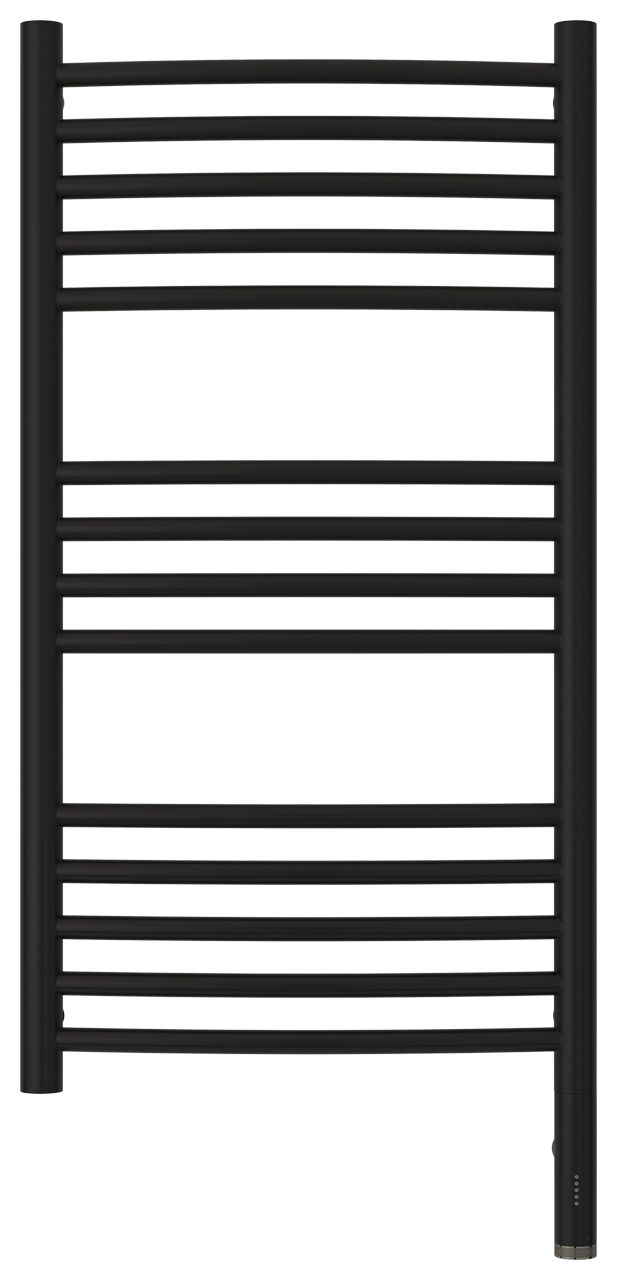 Полотенцесушитель, Сунержа, Богема 3.0, электрический, ширина, мм-432, глубина, мм-88, высота, мм-800, подключение-справа, электрокомплект-ТЭН, мощность, Вт-300, материал-нержавеющая сталь, цвет-черный матовый