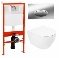 Комплект инсталляции BELBAGNO BB026 с унитазом STYLUS и клавишей смыва