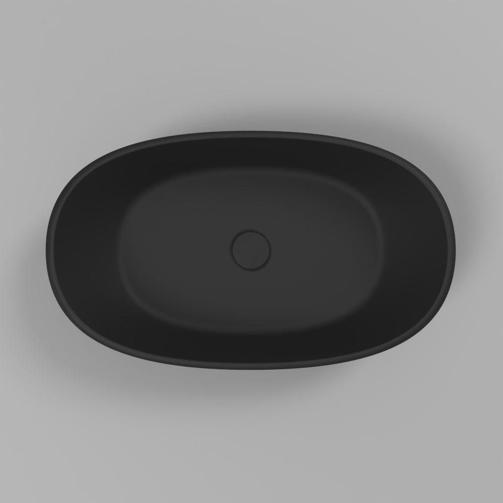 Умывальник WHITECROSS Amazon 60x35 (черный мат) иск. камень