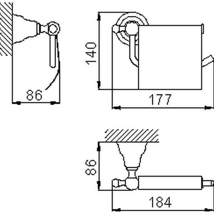 HUBER Croisette Бумагодержатель с крышкой, цвет никель матовый
