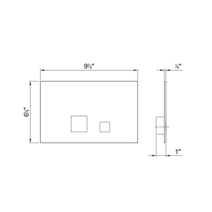 FANTINI Кнопка смыва с 2 квадратными клавишами, подходит для GEBERIT SIGMA8, SIGMA12, цвет Matt Copper PVD
