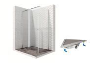 Душевой уголок Ambassador Nord 13011107-ST12, прямоугольный, угловой трап, 120х80