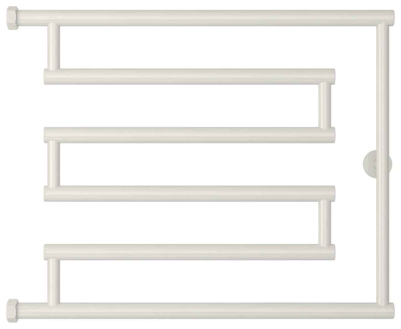 Полотенцесушитель водяной High-Tech model "L+" 500х650 (Белый)