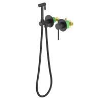 Смеситель встроенный с гигиеническим душем с защитой от ожогов Timo Saona 2339/03SM черный