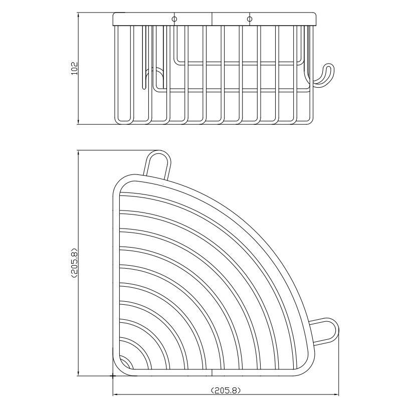 Полка металлическая Rav Slezak COLORADO COA0801, хром