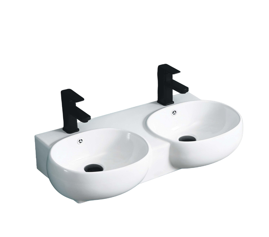 Раковина Double VIVA (805х385х175) двойная накладная Cerutti SPA