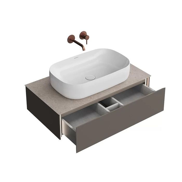 Тумба MAGICA подвесная 90, 1 ящик, вечерний серый матовый