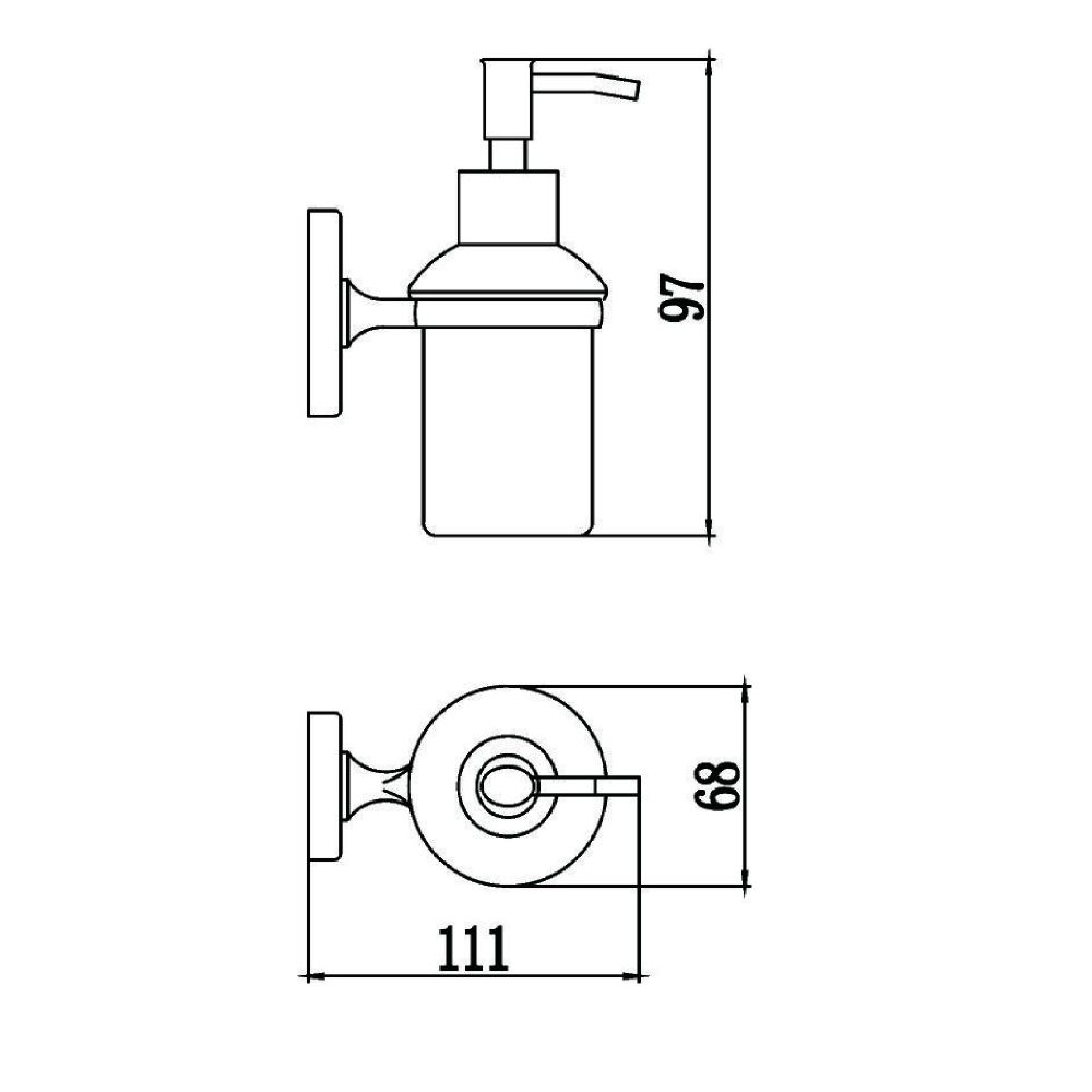 Дозатор жидкого мыла Savol S-007031, хром