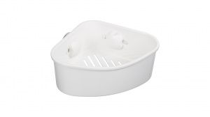 Полочка угловая одноэтажная Grampus Element, GR-3308, белая