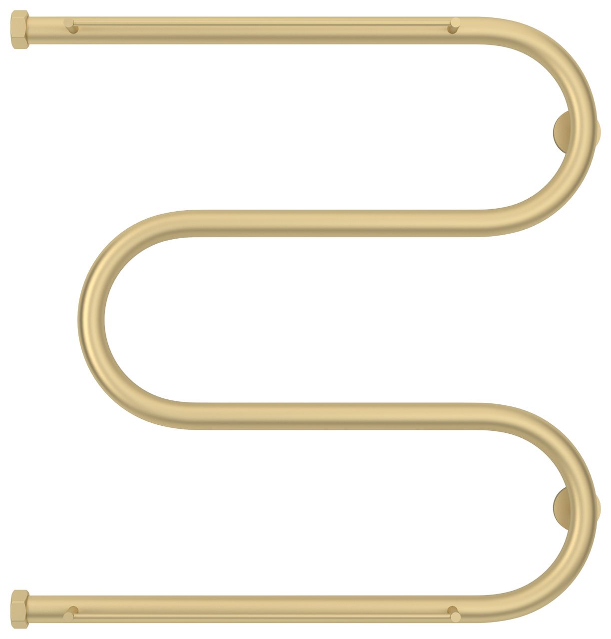 Полотенцесушитель водяной "М-обр.+" 2П 600х600 Н. Г. 1" (Матовая шампань)