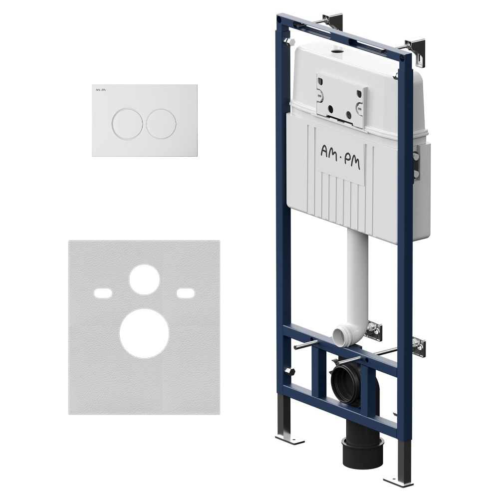 I012710.0101 MasterFit инсталляция для подвесного унитаза с клавишей ProC L, бел глянц I012710.0101 MasterFit инсталляция для подвесного унитаза с клавишей ProC L, бел глянц