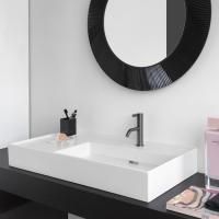 Laufen Kartell Раковина 900х460х120мм без перелива, с 1 отв. под смеситель, со скр сливом, полка слева, с покр. LLC, цвет: белый