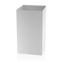 Корзина для белья, Decor Walther, DW 215, с крышкой, ширина, мм-320, глубина, мм-320, высота, мм-580, тип установки-напольный, материал-нержавеющая сталь, цвет-белый матовый