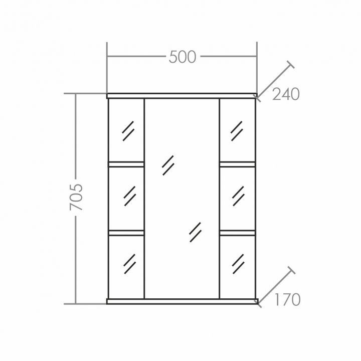Зеркальный шкаф СаНта Герда 50 101018 с подсветкой, цвет белый