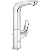 Смеситель для раковины GROHE Eurostyle new с донным клапаном и высоким изливом, хром (23569003)