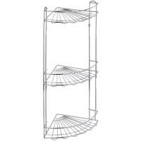 Полка для ванной комнаты и кухни угловая тройная, Romia