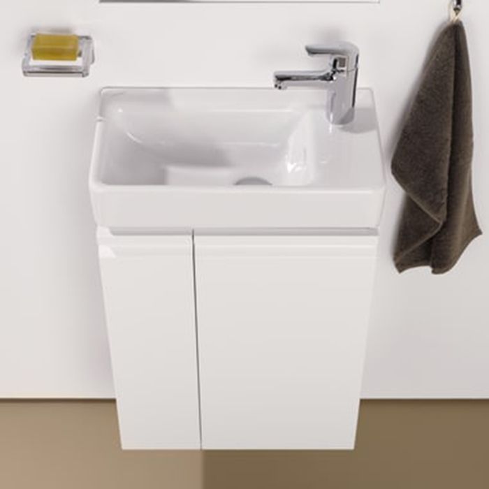 Laufen Pro S мини-раковина, полка справа, 480x280x85 мм, отверстие для смесителя по центру, белый, артикул 8.1595.4.000.104.1