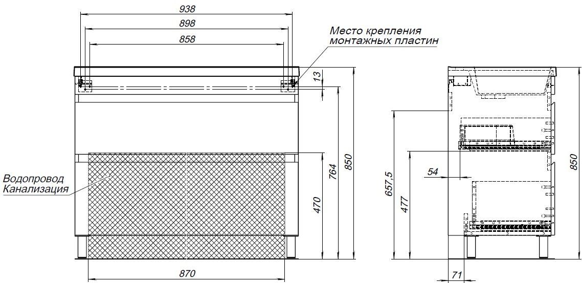 Тумба под раковину Aquanet Нота New 100 дуб светлый Тумба под раковину Aquanet Нота New 100 дуб светлый