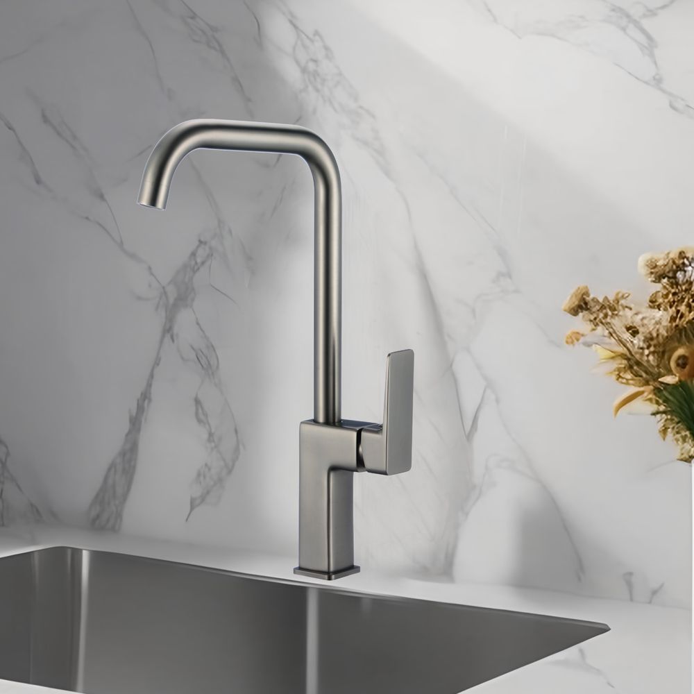 Смеситель для кухни WesnaArt NARCIS NAR06-150GM-25432, оружейная сталь