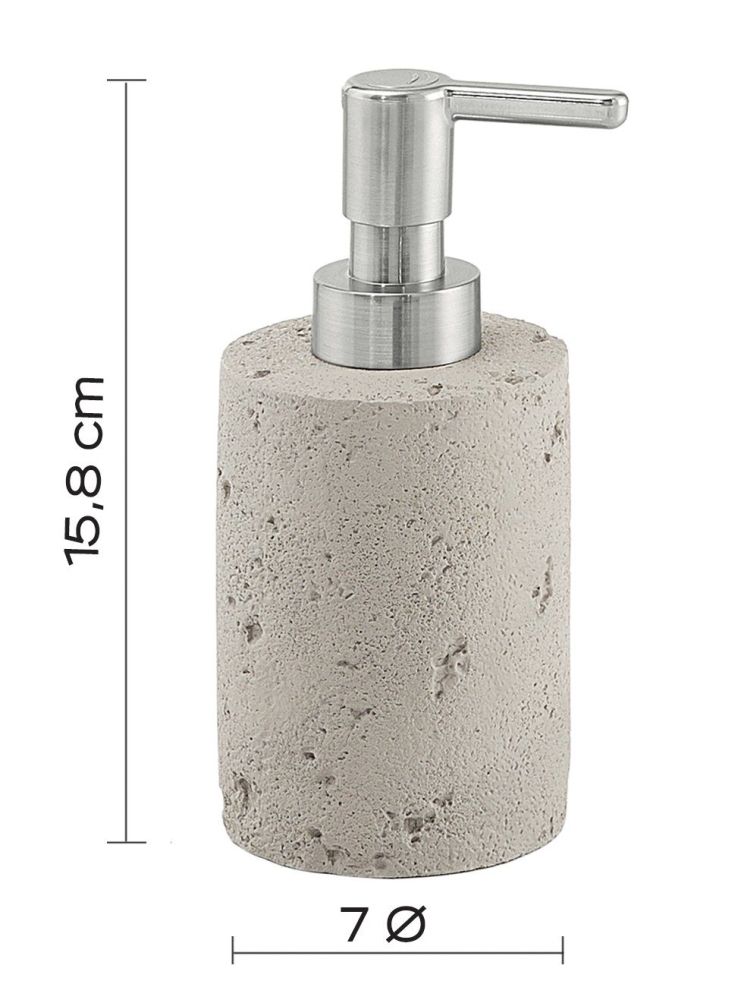 Gedy Ginevra, настольный дозатор с пластиковой помпой, цвет хром - серый