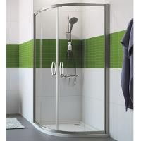 Душевой уголок Huppe Fracture 90х90 радиальный профиль Хром стекло прозрачное