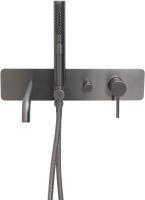 Смеситель для ванны Allen Brau Priority 5.31A05-MG (с внутренней частью) графит браш