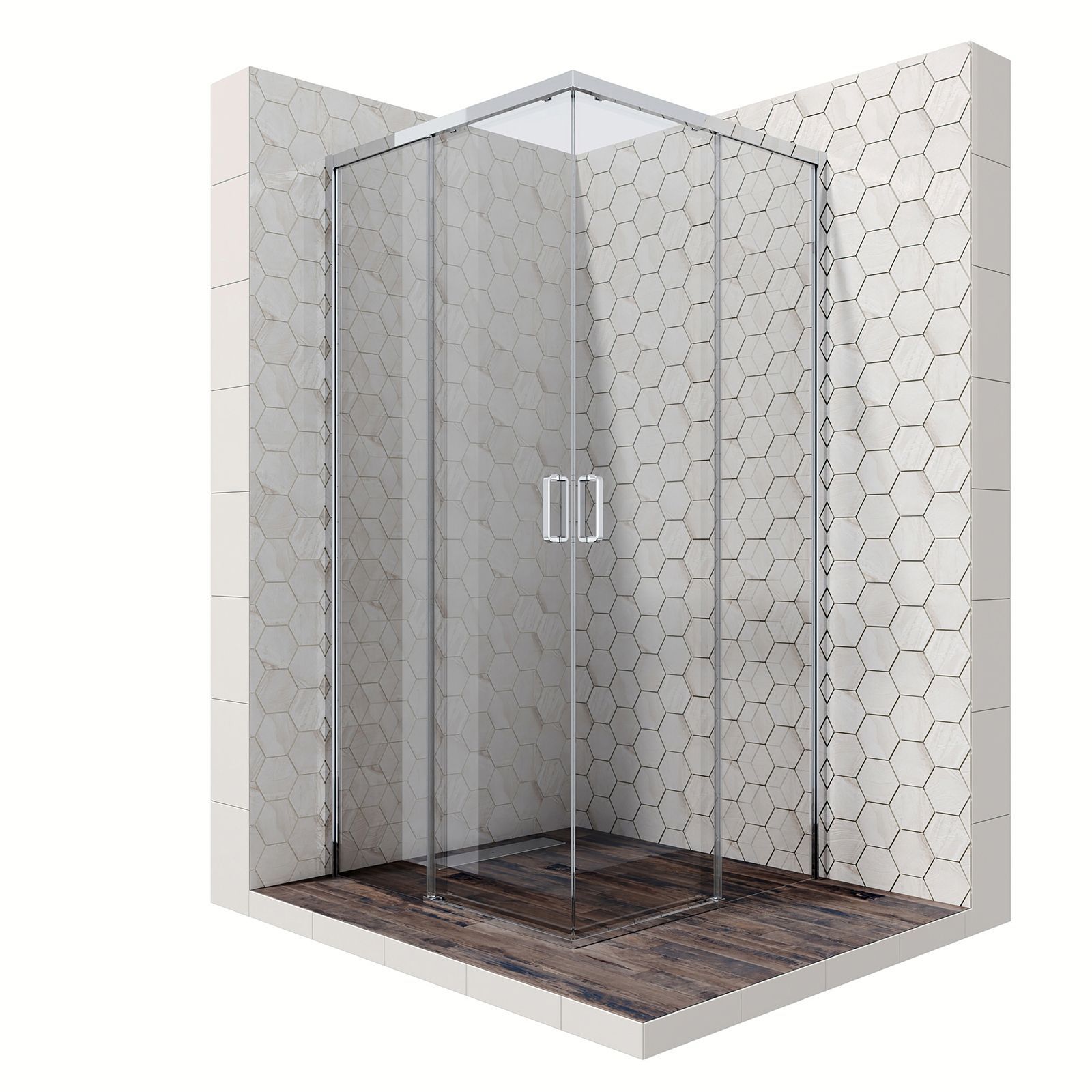 Душевой уголок Ambassador Queen 11011105-MA1, квадратный, точечный трап, 100х100