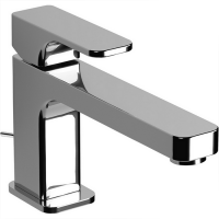 CISAL (Cubic) Смеситель для раковины однорычажный, излив 170 мм, с донным клапаном, хром