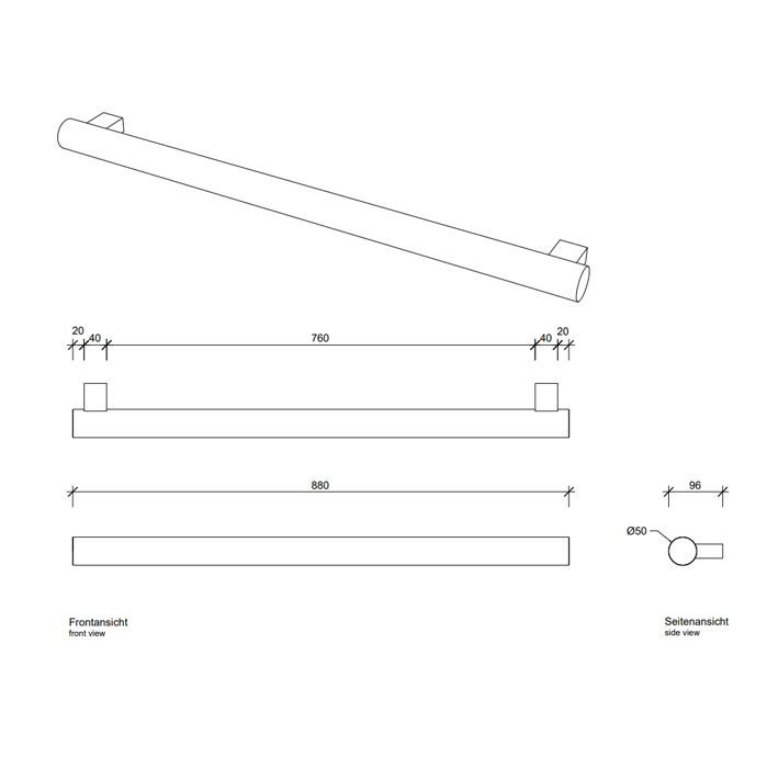 Decor Walther Tube HTE588 Полотенцедержатель 5x88см, цвет: хром ЗАКАЗ ПО ЗАПРОСУ Decor Walther Tube HTE588 Полотенцедержатель 5x88см, цвет: хром ЗАКАЗ ПО ЗАПРОСУ