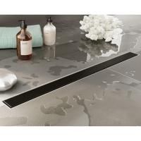 Plumberia Selection Трап душевой PS MODULAR 4x60 2устор. накладка из нерж.стали, комбинир.затвор с горизонт. Выпуском Ду 50мм,40л/мин, черн.матов.