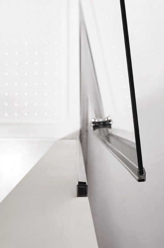 Душевая дверь в нишу Cezares Eco B-1 65 профиль Хром стекло прозрачное