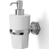Devon Jubilee Дозатор для жидкого мыла белый ,  цвет держателя и помпы хром