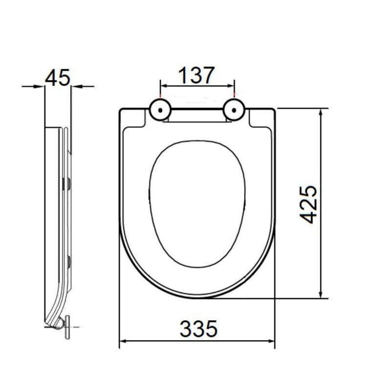 Сиденье для унитаза Orange C01-003W с Микролифтом Сиденье для унитаза Orange C01-003W с Микролифтом