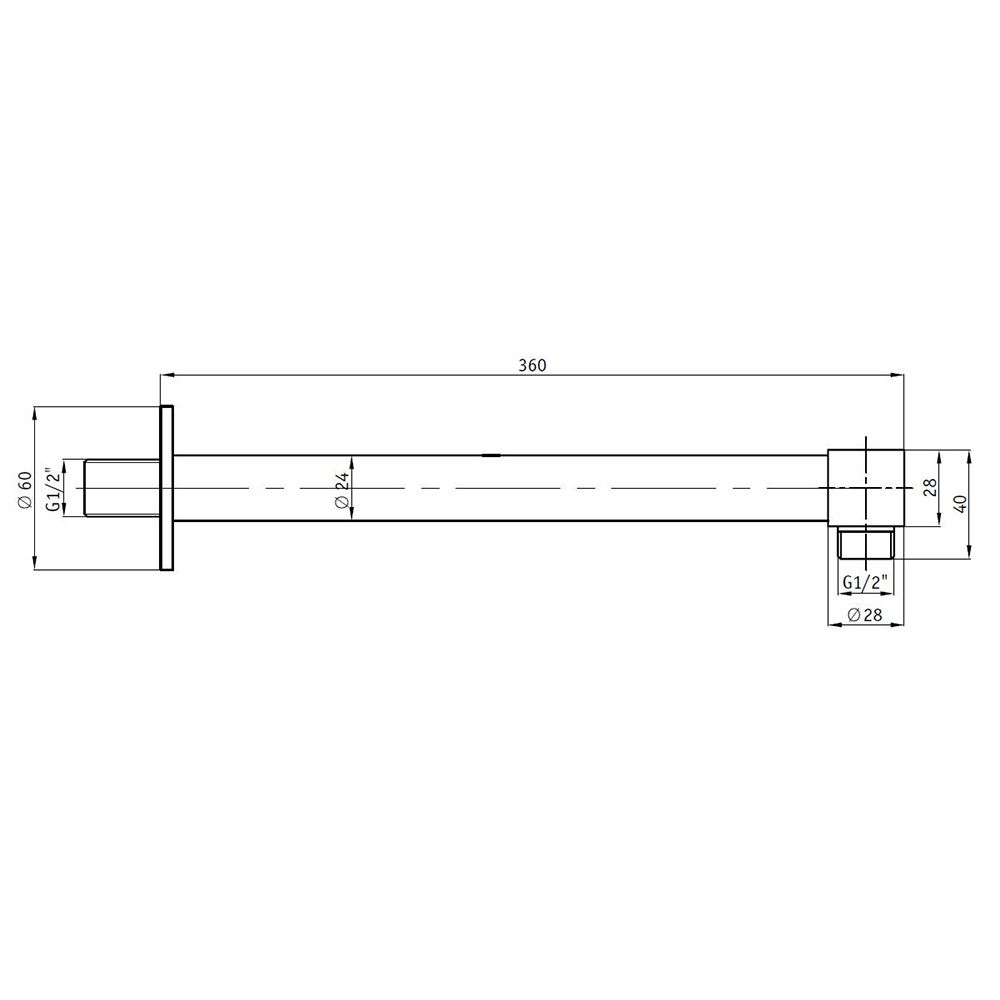 Держатель верхнего душа настенный RGW SP-121, артикул 21140421-01