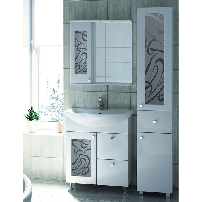 Зеркало со шкафом Vigo Provans 70 L с подсветкой Белое