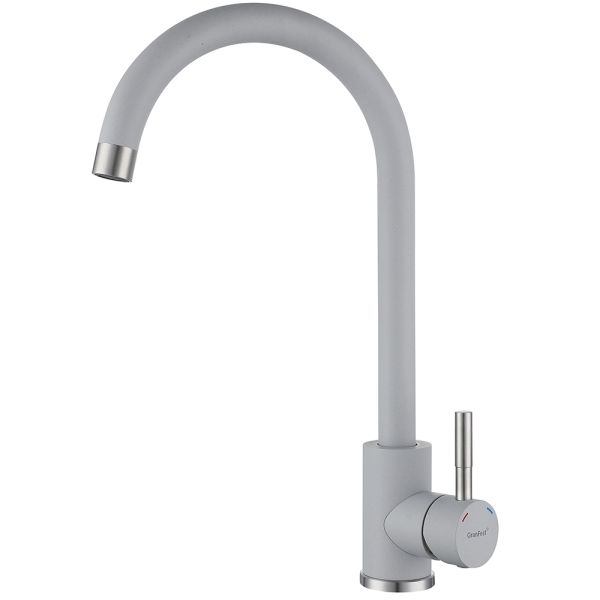 Смеситель для кухни GranFest Z-5410, серый
