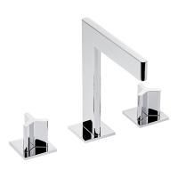 THG ICON-X METAL Смеситель для раковины на 3 отверстия, с донным клапаном, цвет хром