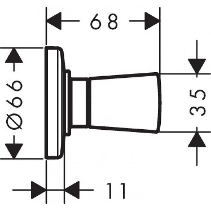 HG Logis Запорный вентиль, встраиваемый, внешняя часть, цвет: хром HG Logis Запорный вентиль, встраиваемый, внешняя часть, цвет: хром