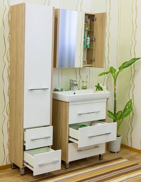 Тумба для раковины Sanflor Ларго 60 С0002107 Белая Швейцарский вяз Тумба для раковины Sanflor Ларго 60 С0002107 Белая Швейцарский вяз
