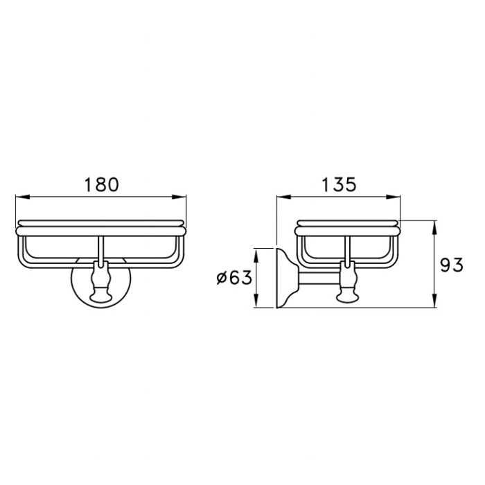 Stella Roma Держатель мыльницы настенный (без мыльницы) 1022 цвет: хром
