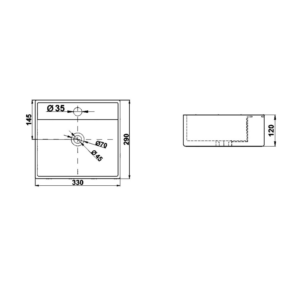 Раковина чаша Velvex 7440A, белый, артикул 7440A